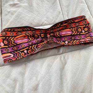 Multicolored bandeau top